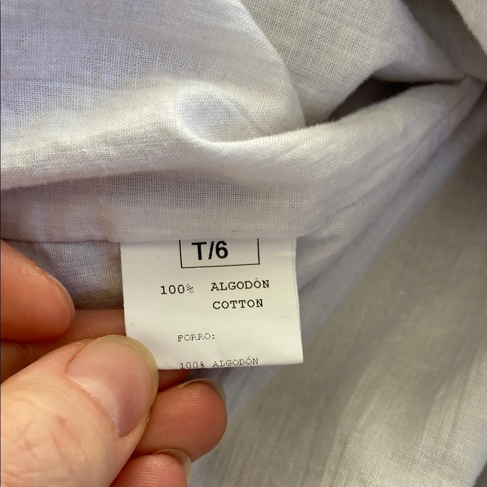 La Coqueta 6Y Girl’s Red Corduroy Dress with White Lace Collar - Picture 12 of 13